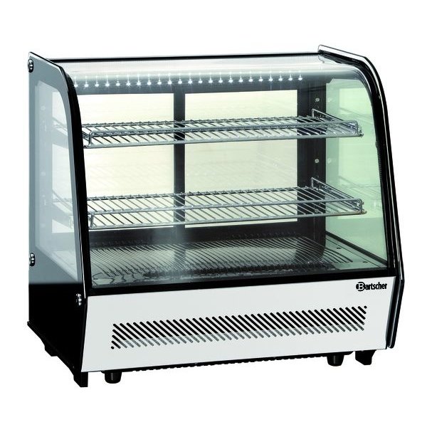 Koelvitrine | 120L | Zwart/RVS | +2°C/+12°C | 3 Schappen | 710x575x685(h)mm