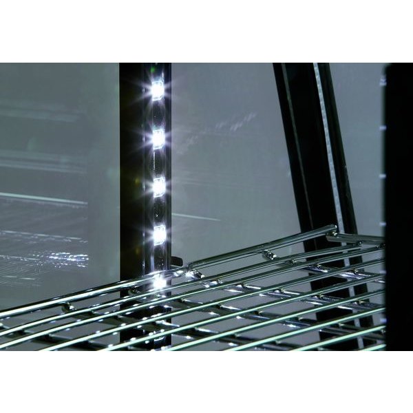 Koelvitrine | 100L | Zwart | +2°C/+12°C | 3 Schappen | 685x455x675(h)mm