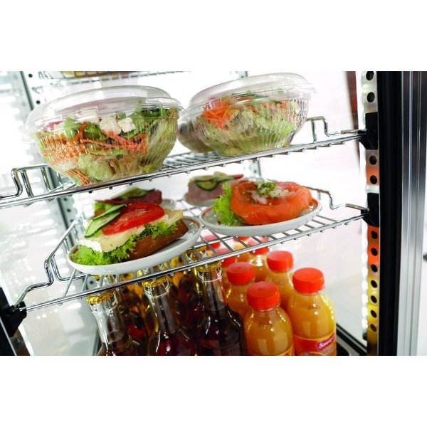Koelvitrine | 78L | Grijs | +2°C/+12°C | 4 Schappen | 430x390x986(h)mm