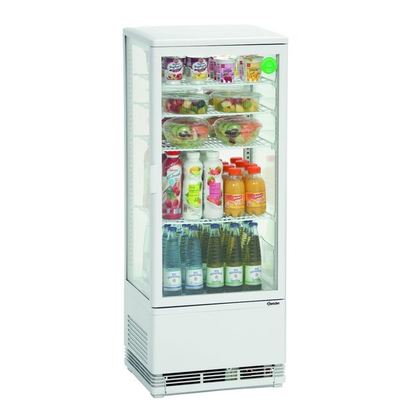 Koelvitrine | 98L | Wit | +2°C/+12°C | 5 Schappen | 435x385x1105(h)mm