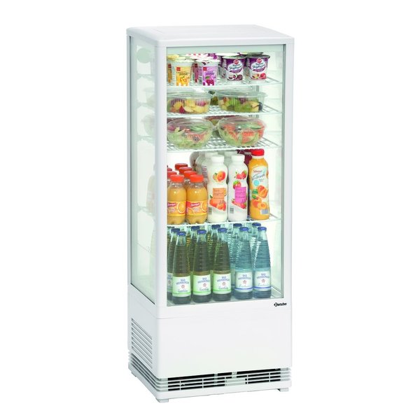 Koelvitrine | 98L | Wit | +2°C/+12°C | 5 Schappen | 435x385x1105(h)mm