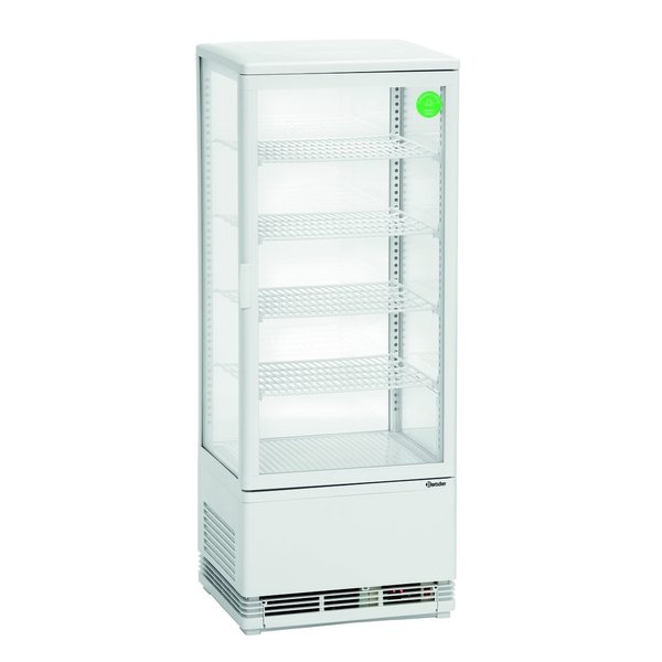 Koelvitrine | 98L | Wit | +2°C/+12°C | 5 Schappen | 435x385x1105(h)mm