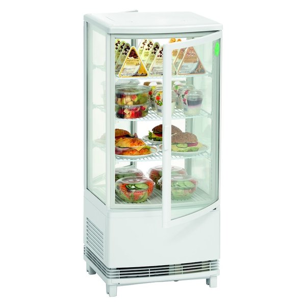Koelvitrine | 86L | Wit | +2°C/+12°C | 4 Schappen | 425x435x980(h)mm
