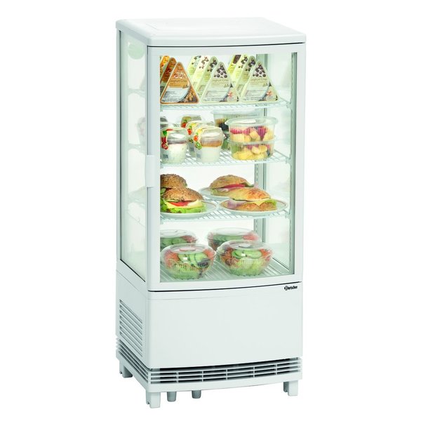 Koelvitrine | 86L | Wit | +2°C/+12°C | 4 Schappen | 425x435x980(h)mm