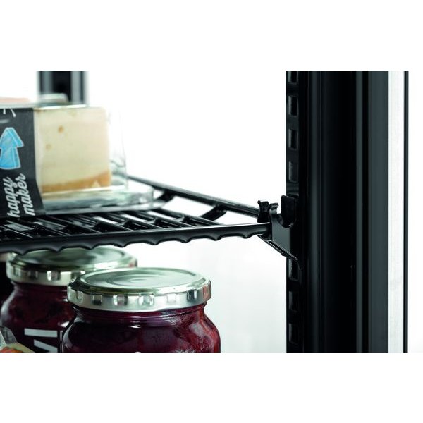 Koelvitrine | 58L | Zwart | +2°C/+12°C | 3 Niveaus | 435x385x805(h)mm