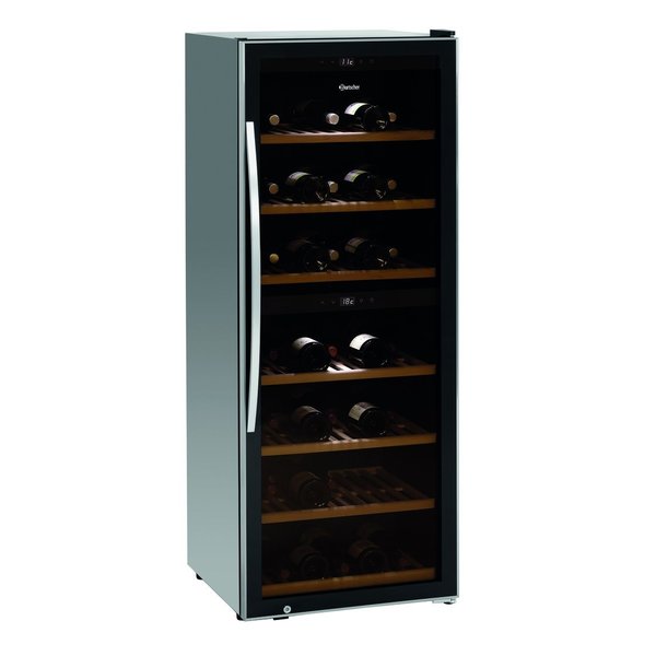 Wijnkoelkast 2Z | 313L | 54 Flessen Boven | 72 Flessen Onder | 230V | 595x625x1590(h)mm