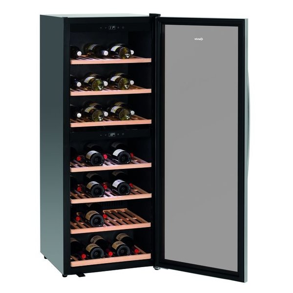 Wijnkoelkast 2Z | 313L | 54 Flessen Boven | 72 Flessen Onder | 230V | 595x625x1590(h)mm