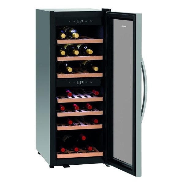 Wijnkoelkast 2Z | 113L | 15 Flessen Boven | 23 Flessen Onder | 230V | 396x580x1030(h)mm