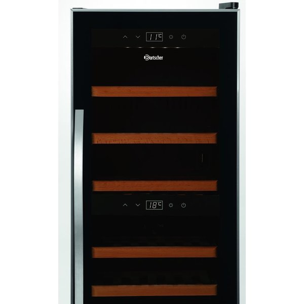 Wijnkoelkast 2Z | 113L | 15 Flessen Boven | 23 Flessen Onder | 230V | 396x580x1030(h)mm