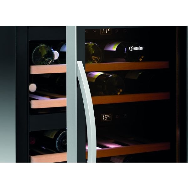 Wijnkoelkast 2Z | 119L | 14 Flessen Boven | 26 Flessen Onder | 230V | 590x575x825(h)mm