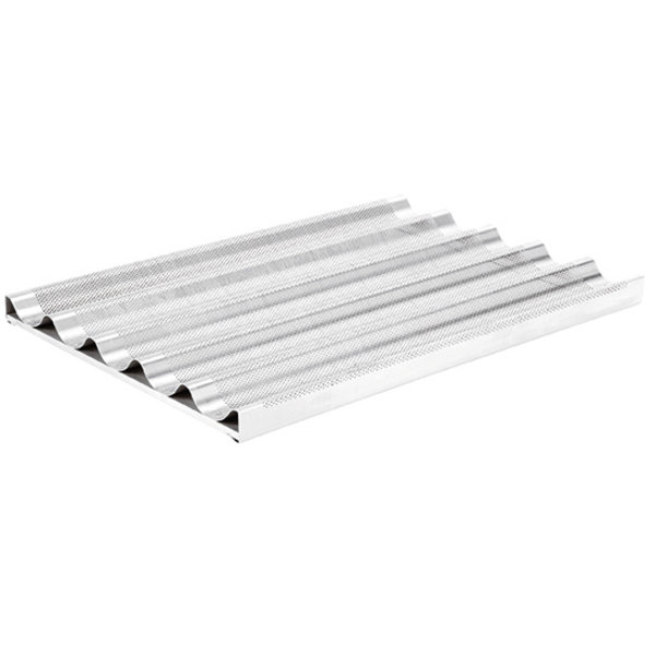 Stokbroodbakplaat | Siliconencoating | Geperforeerd | 5 Stokbroden | EN600x400