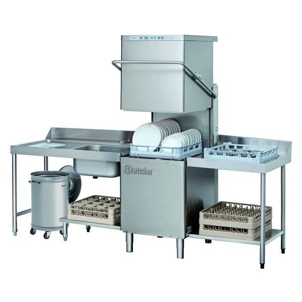 Afvalbak | RVS (Geborsteld) | 56L | Los Deksel | Wielen | 460x400x620(h)mm