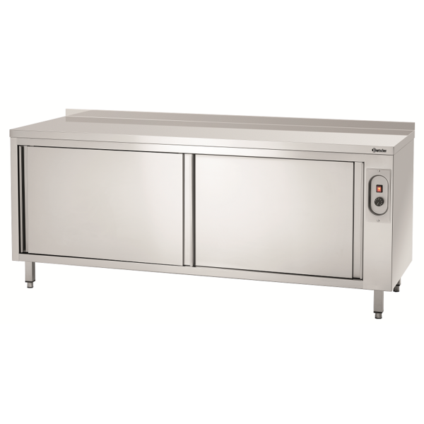 Warmhoudkast | RVS | 2 Schuifdeuren + Achteropstand | 2kW | 2000x700x850(h)mm