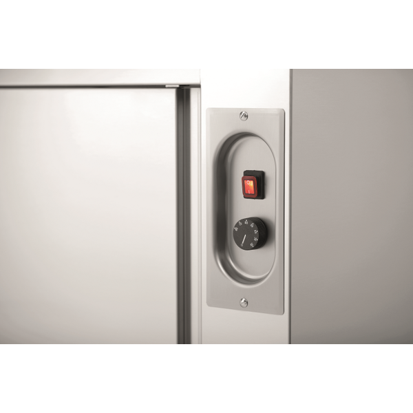 Warmhoudkast | RVS | 2 Schuifdeuren + Achteropstand | 2kW | 2000x700x850(h)mm