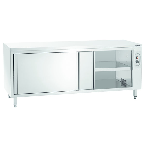 Warmhoudkast | RVS | 2 Schuifdeuren | 2kW | 2000x700x850(h)mm
