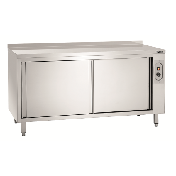Warmhoudkast | RVS | 2 Schuifdeuren + Achteropstand | 2kW | 1600x700x850(h)mm