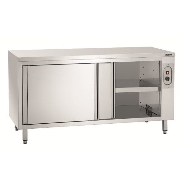 Warmhoudkast | RVS | 2 Schuifdeuren | 2kW | 1600x700x850(h)mm