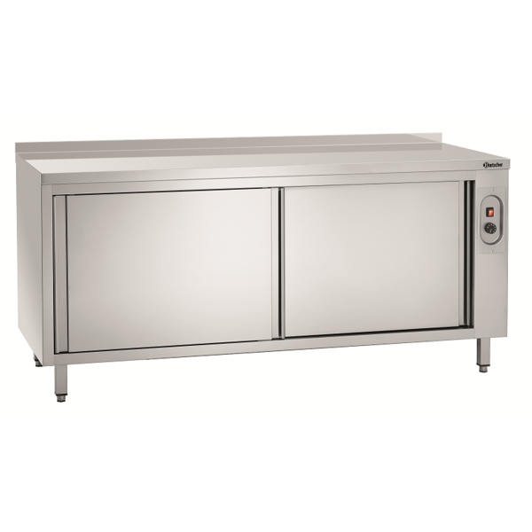 Warmhoudkast | RVS | 2 Schuifdeuren + Achteropstand | 2kW | 1800x700x850(h)mm