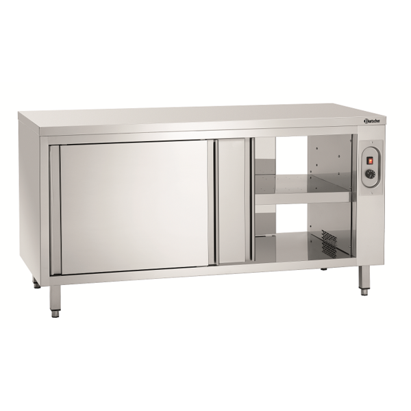 Warmhoudkast | RVS | 4 Schuifdeuren | 2kW | 1600x700x850(h)mm