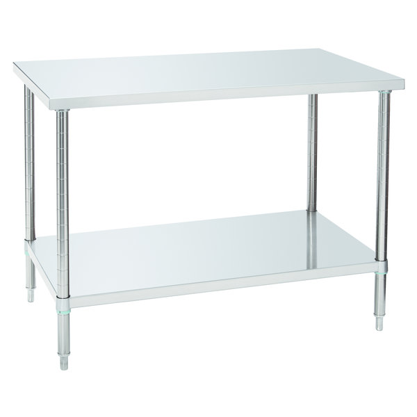 Werktafel RVS met bodemschap zelfmontage | 700 mm diep | 900 mm hoog