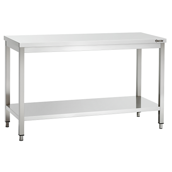 Werktafel RVS met bodemschap | 600 mm diep | 850 mm hoog
