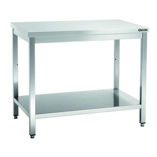Werktafel RVS met bodemschap zelfmontage | 700mm diep | 850 mm hoog