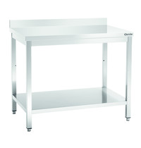 Bartscher Werktafel RVS met achteropstand + bodemschap zelfmontage | 700mm diep | 850 mm hoog Bartscher Werktafel RVS met achteropstand + bodemschap zelfmontage | 700mm diep | 850 mm hoog