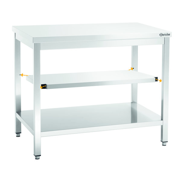 Tussenschap | Bartscher RVS Werktafels 700 | 1000mm Breed | 980x680x40(h)mm
