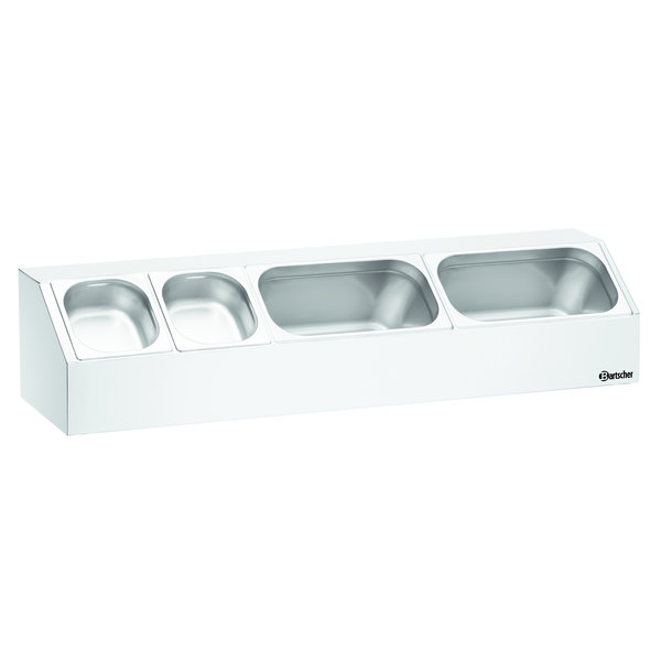Etagère opzetmodel RVS | 3x 1/3 GN 150mm diep | 980x250x210(h)mm