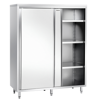 Bartscher Servieskast RVS met 2 schuifdeuren | 3 tussenschappen verstelbaar | 1400x600x2000(h)mm Bartscher Servieskast RVS met 2 schuifdeuren | 3 tussenschappen verstelbaar | 1400x600x2000(h)mm