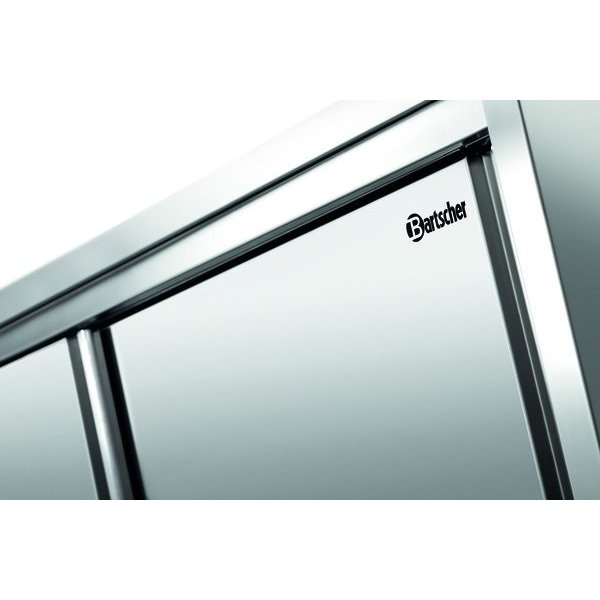 Servieskast RVS 2 schuifdeuren | 3 tussenschappen verstelbaar | 1200x600x2000(h)mm
