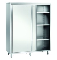 Bartscher Servieskast RVS 2 schuifdeuren | 3 tussenschappen verstelbaar | 1600x600x2000(h)mm Bartscher Servieskast RVS 2 schuifdeuren | 3 tussenschappen verstelbaar | 1600x600x2000(h)mm