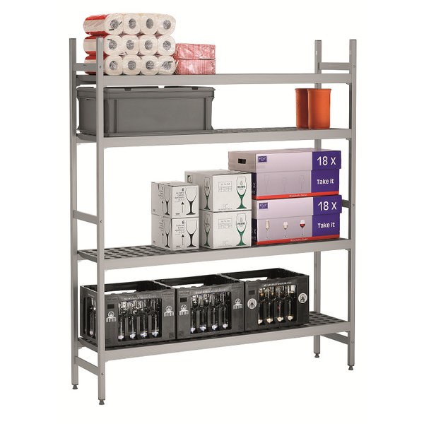 Reksysteem kit 3 | 4 schappen | 1/1-1/2-1/3-2/3 GN | 1500x360x1800(h)mm