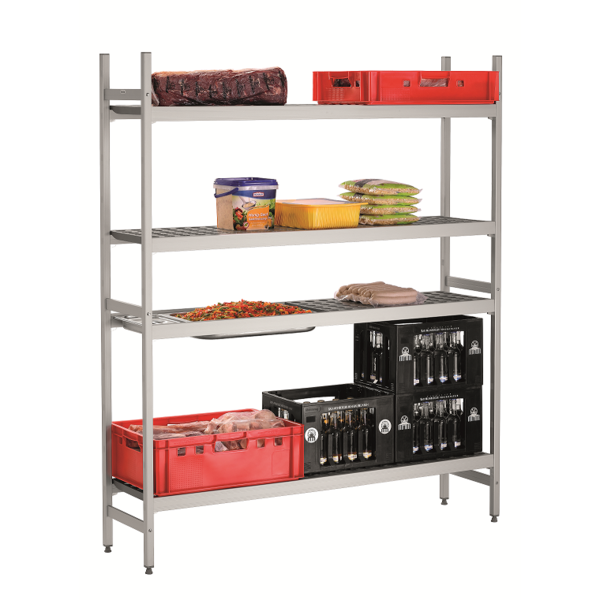 Reksysteem kit 3 | 4 schappen | 1/1-1/2-1/3-2/3 GN | 1500x360x1800(h)mm