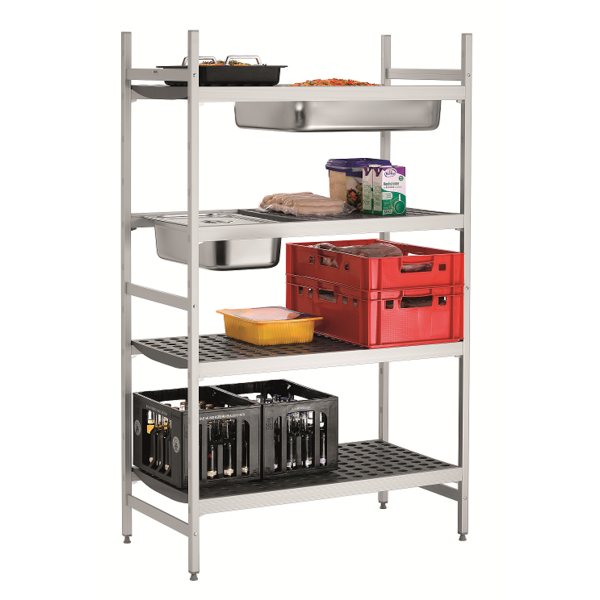 Reksysteem kit 2 | 4 schappen | 1/1-2/1-2/4 GN | 1080x560x1800(h)mm