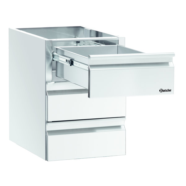 RVS ladeblok voor inbouw | 1/1 GN | 400x585x570(h)mm