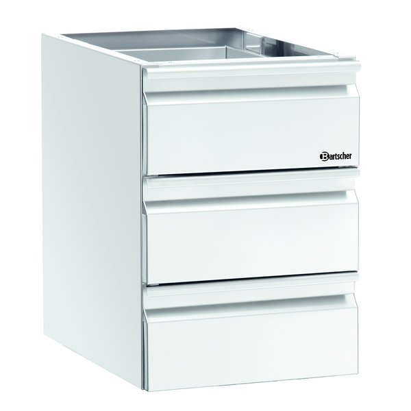 RVS ladeblok voor inbouw | 1/1 GN | 400x585x570(h)mm