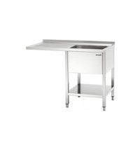 Bartscher RVS spoelwerktafel met 1 spoelbak rechts en bodemschap | Achteropstand en ruimte voor de vaatwasser | 1200x700x850(h)mm Bartscher RVS spoelwerktafel met 1 spoelbak rechts en bodemschap | Achteropstand en ruimte voor de vaatwasser | 1200x700x850(h)mm