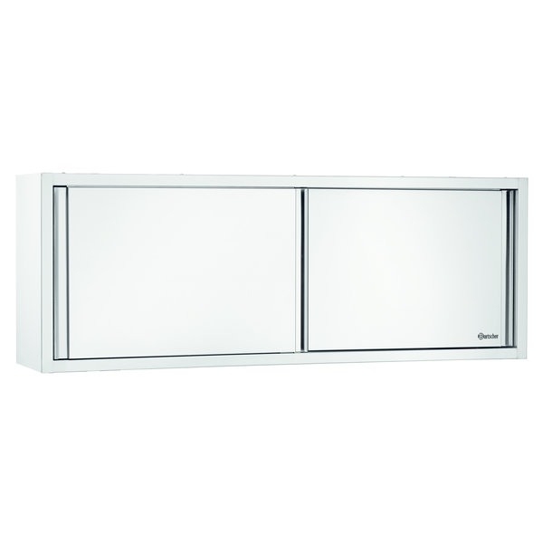 RVS wandkast met schuifdeuren | 1 verstelbare tussenschap | 1800x400x660(h)mm