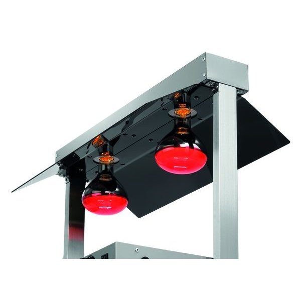 Warmhoudplaat + Infraroodlampen | RVS | 30°C/85°C | 230V | 740x565x570(h)mm