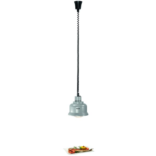 Warmhoudlamp | Zilver/Mat | 1 Infraroodlamp Incandescent | 230x230x250(h)mm