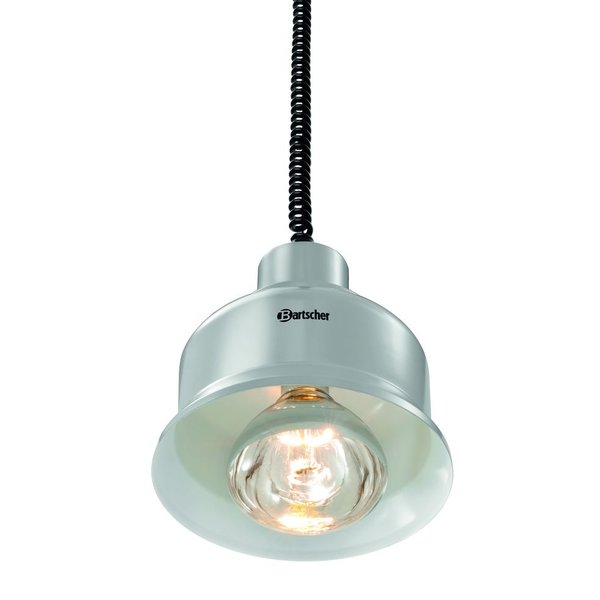 Warmhoudlamp | Zilver/Mat | 1 Infraroodlamp Incandescent | 230x230x250(h)mm