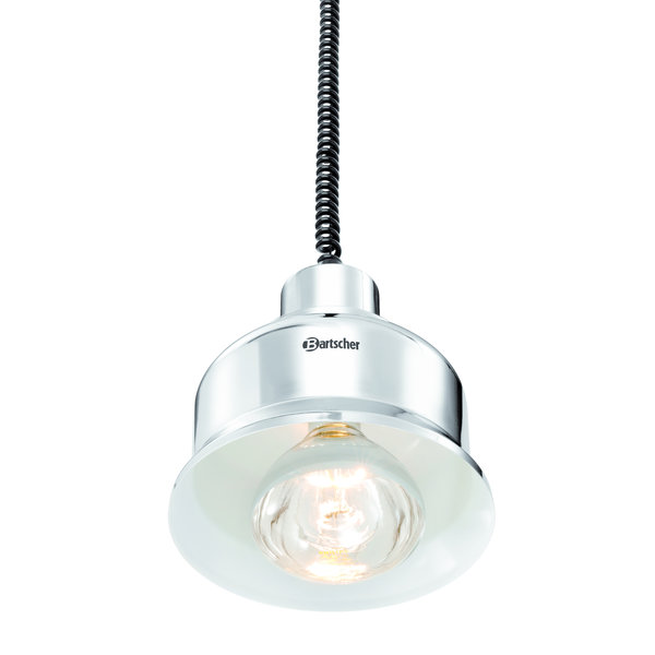 Warmhoudlamp | Zilver | Hoogglans | 1 Infraroodlamp Incandescent | 230V | 230x230x250(h)mm
