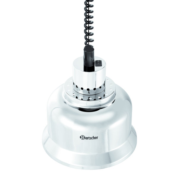 Warmhoudlamp | Zilver | Hoogglans | 1 Infraroodlamp Incandescent | 230V | 230x230x250(h)mm