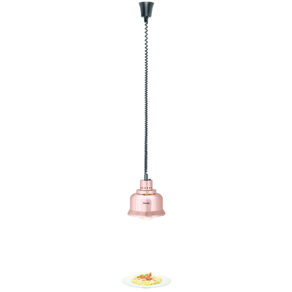 Warmtelamp | Koper | Hoogglans | 1 Infrarood Incandescent | 230V | 230x230x250(h)mm