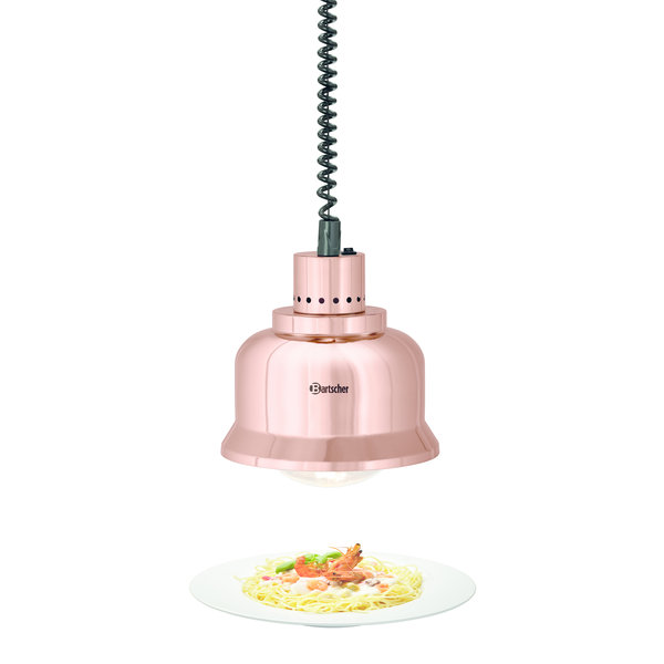 Warmtelamp | Koper | Hoogglans | 1 Infrarood Incandescent | 230V | 230x230x250(h)mm
