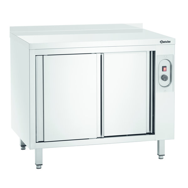 Warmhoudkast | RVS | 2 Schuifdeuren + Achteropstand | 2kW | 1 Tussenschap | 1000x700x850(h)mm