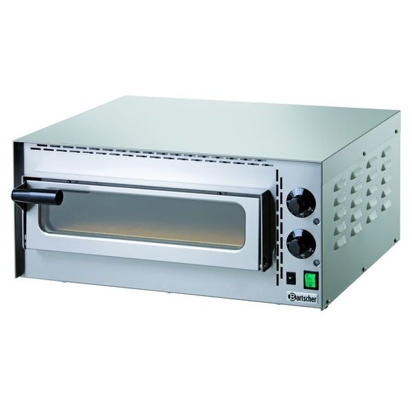 Pizzaoven | Elektrisch | Mini Plus | RVS | 1x Ø35cm | 1 Kamer | 2kW | Bodem met Hittebestendige Steen | 575x525x270(h)mm