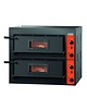 Bartscher Pizzaoven | Elektrisch | CT200 | Zwart | 4+4 Ø30cm | 8.4kW | 2 Kamers | Bodem van Vuurvast Steen | 890x860x760(h)mm 