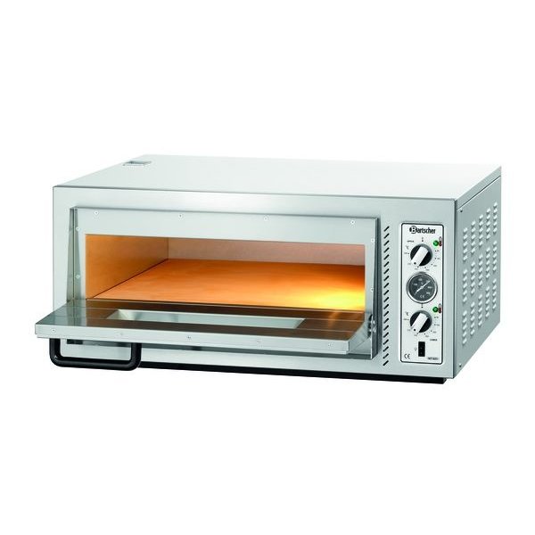 Pizzaoven | Elektrisch | NT 621 | 1x4 Ø30cm | 1 Kamer | 5kW | Bodem van Vuurvaste Klei | 885x790x400(h)mm